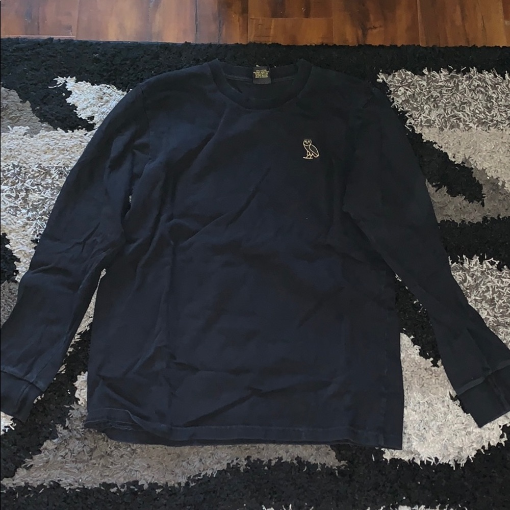 black long sleeve ovo drake t shirt